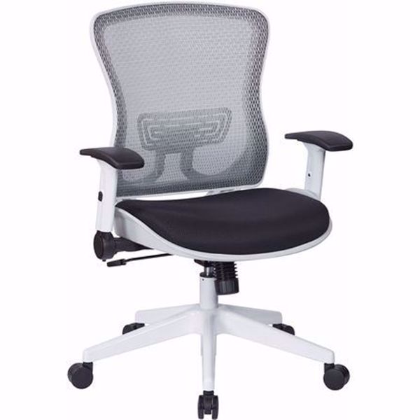 White Mesh Office Chair 525w 3w1n11f2w Office Star