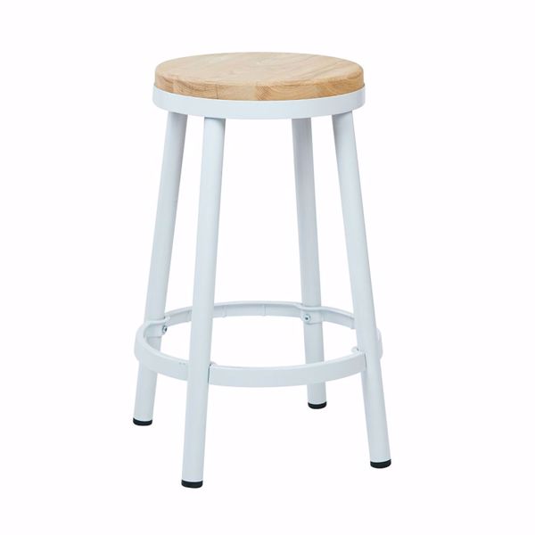 Picture of Bristow White Backless Barstool