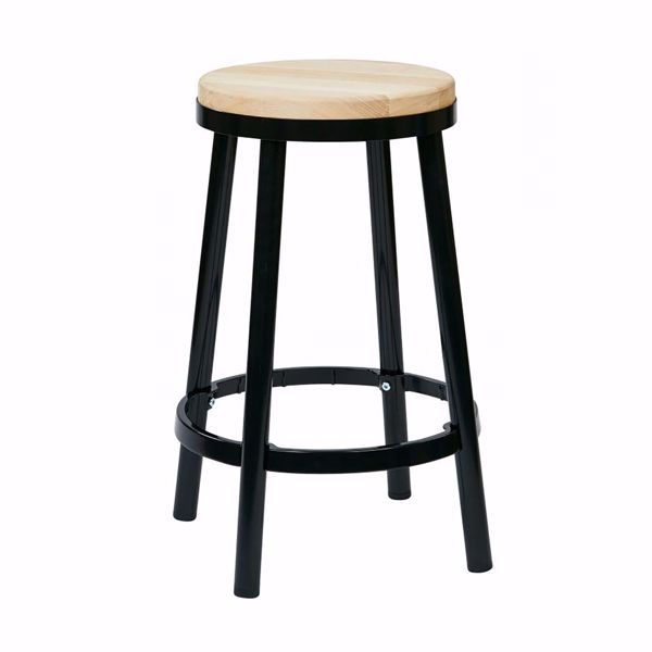 Picture of Bristow Black Backless Barstool *D