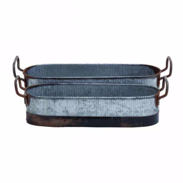 Picture of Galvanized Planters (Set of 2)