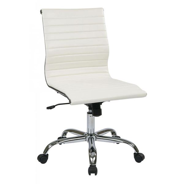 Picture of Thick Padded White Faux Leather Seat/Back *D