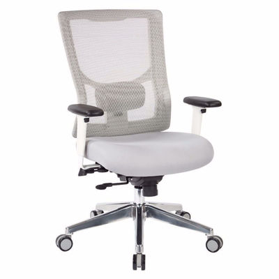 Picture of Progrid White Mesh Office Chair *D