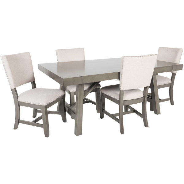 Picture of Omaha Grey Trestle 5 Piece Dining Set