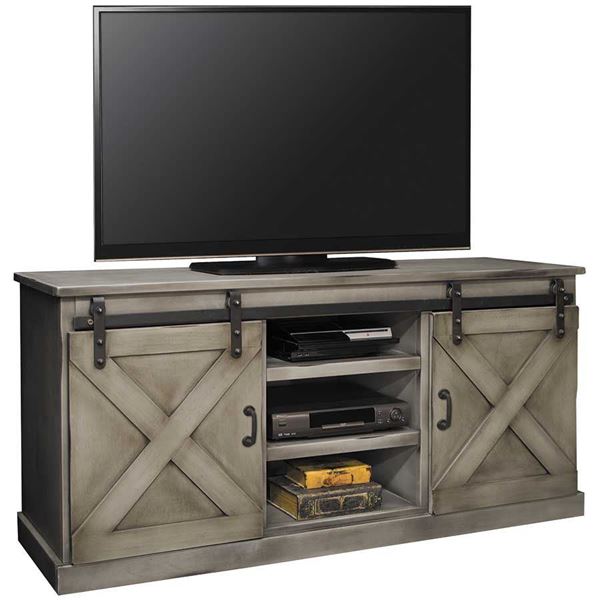 Picture of Farmhouse 66-Inch TV Console, Aged Gray