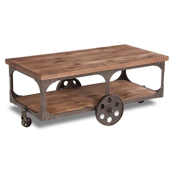 Picture of Rustic Cocktail Table on wheels
