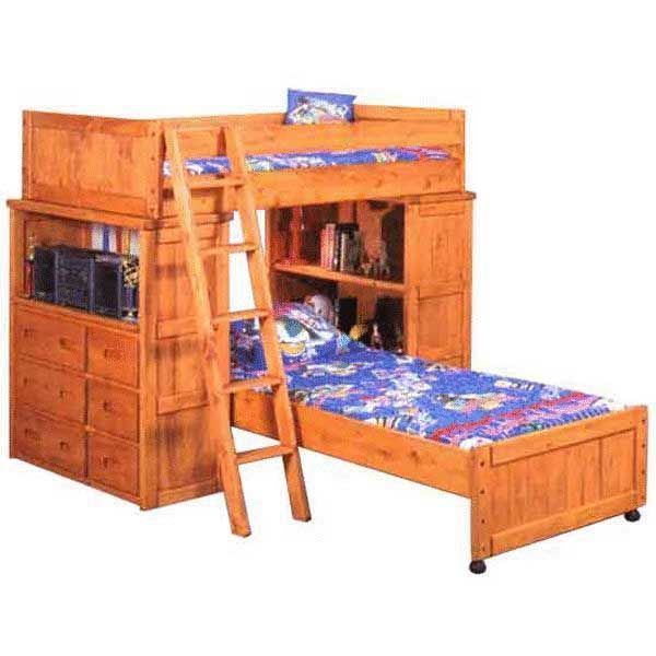 Bunkhouse Loft Bunk With Dresser And, Loft Bunk Bed With Dresser