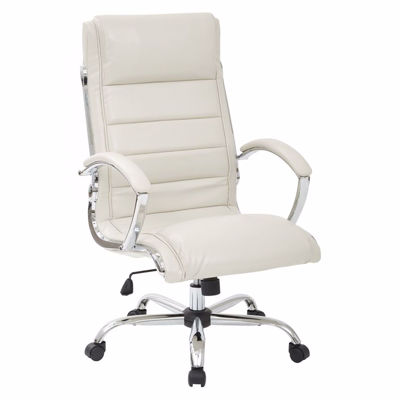 Picture of Cream faux leather thick padded Executive Chair *D