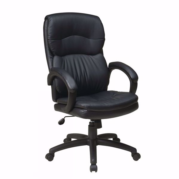 Picture of High Back Black Bonded Leather Exec Chair *D
