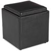 Picture of Blocks Black Storage Ottoman with Tray