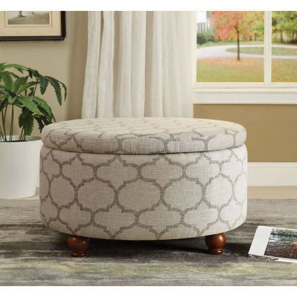 Picture of Gray Storage Ottoman *D