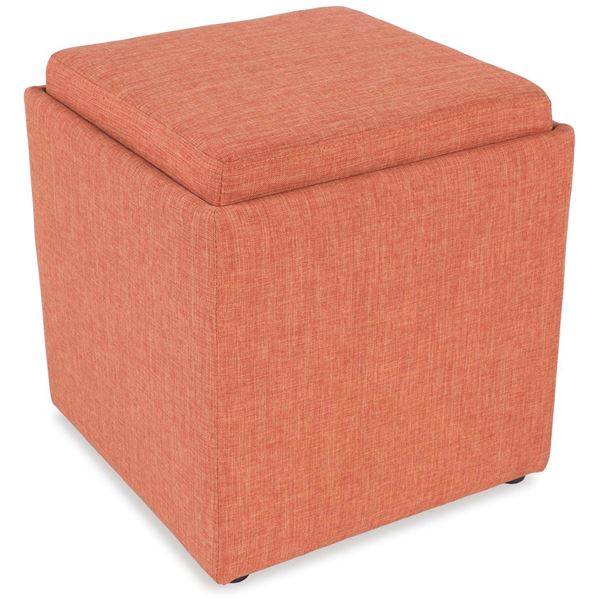 Picture of Tangerine Storage Ottoman with