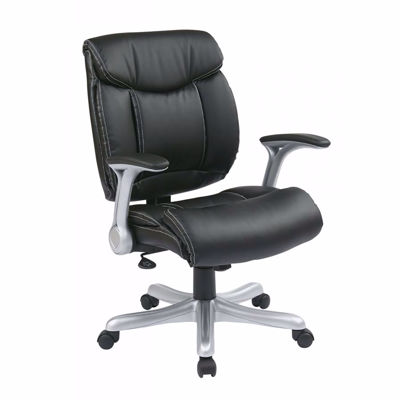Picture of Executive Bonded Leather Chair in Silver/Black *D