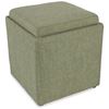 Picture of Fern Green Storage Ottoman with Tray