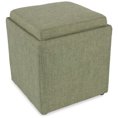 Picture of Fern Green Storage Ottoman wit
