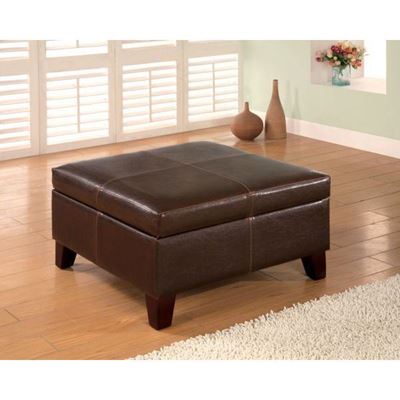 Picture of Brown Storage Ottoman *D
