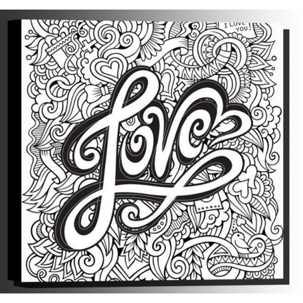 Picture of Color Your Own Canvas- Love 16x16 *D