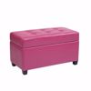 Picture of Pink Vinyl Storage Ottoman *D