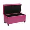 Picture of Pink Vinyl Storage Ottoman *D