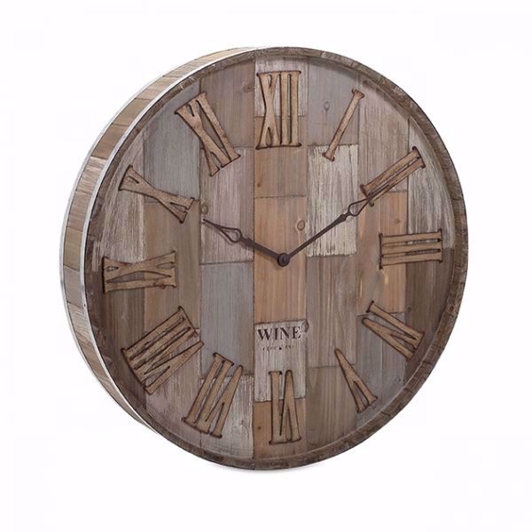 Picture of Wine Barrel Wood Wall Clock