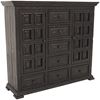 Picture of Black Isabella 7-Drawer Dresser Cabinet