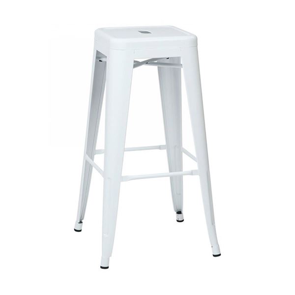 Picture of 30-Inch Mtl White Backless Stool, 2-Pack *D