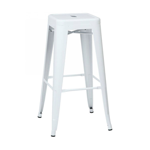 Picture of 30-Inch Mtl White Backless Stool, 4-Pack *D