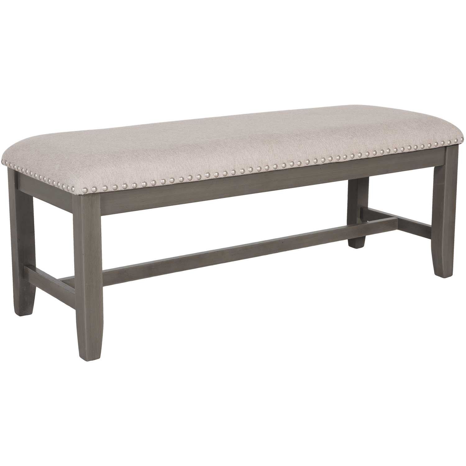 Omaha Grey Upholstered Bench 16688 