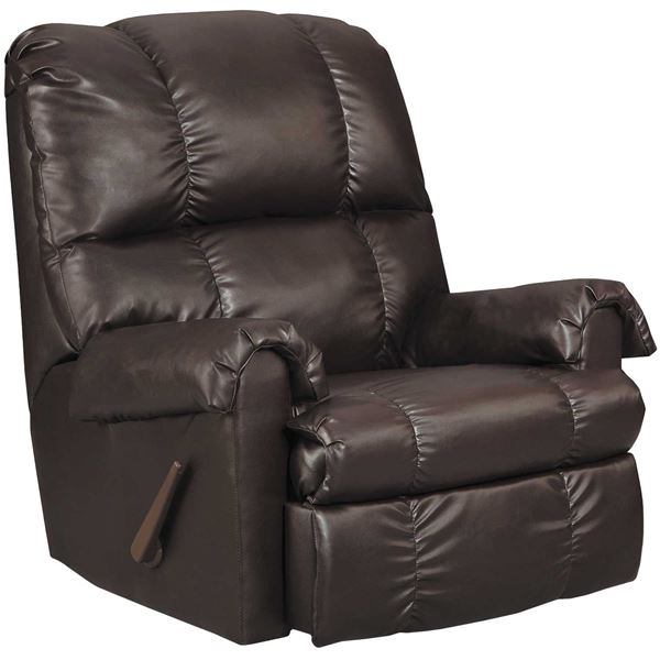 Picture of Chocolate Bonded Leather Rocker Recliner