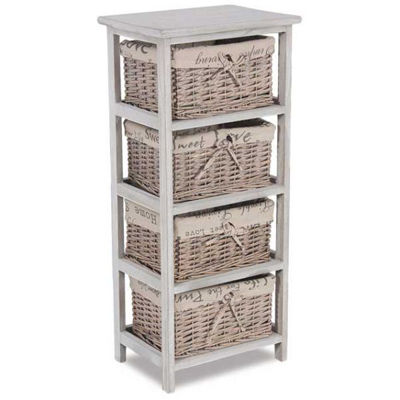 Picture of Four Drawer Wicker Basket