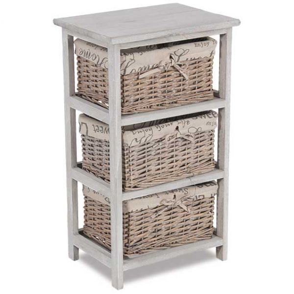 Picture of 3-Drawer Wicker Basket