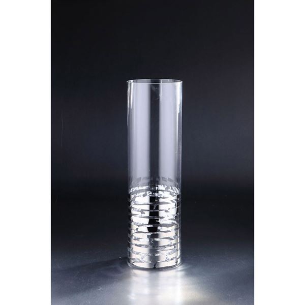 Picture of 19in Silver Clear Cylinder