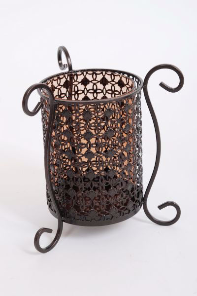 Picture of Iron And Glass Candle Holder L