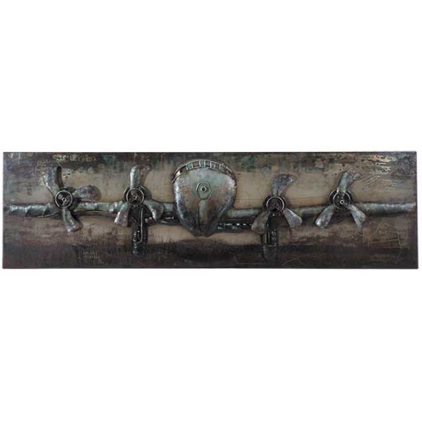 Picture of Metal Airplane Wall Decor