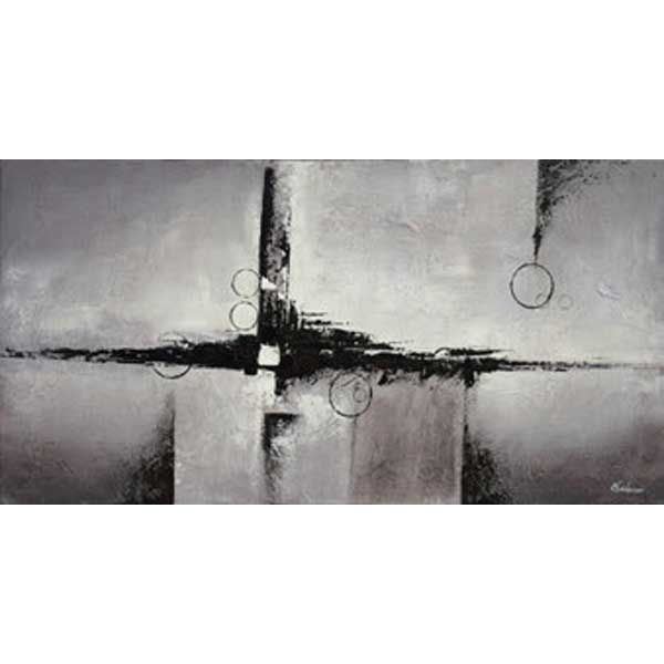 Picture of Abstract Black Grey 60x30 Canv