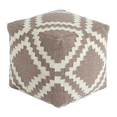 Picture of Jigsaw Gray Geometric Pouf *D