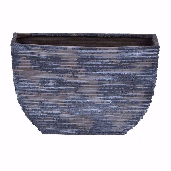 Picture of Blue Distressed Ceramic Vase