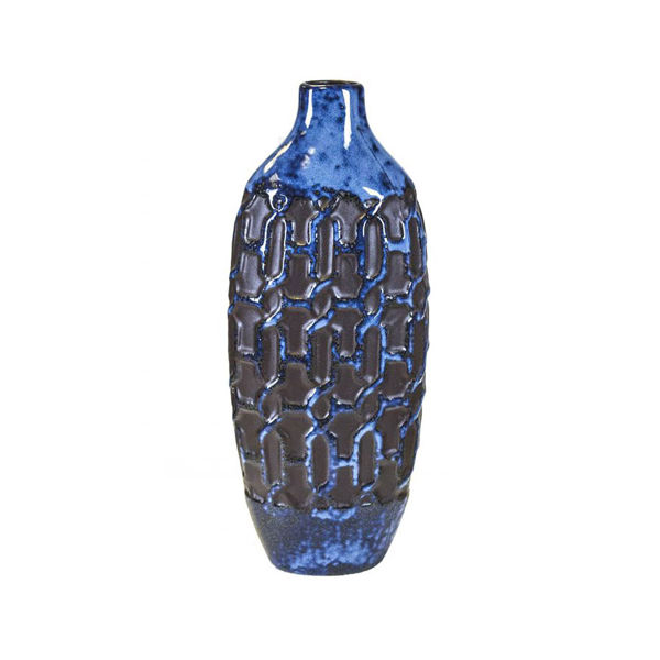 Picture of Blue Ceramic Geo Vase