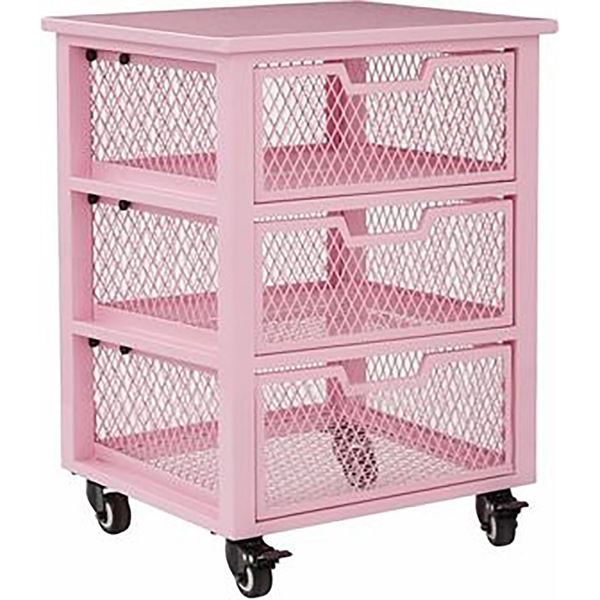 Picture of Clayton Pink Rolling Cart *D