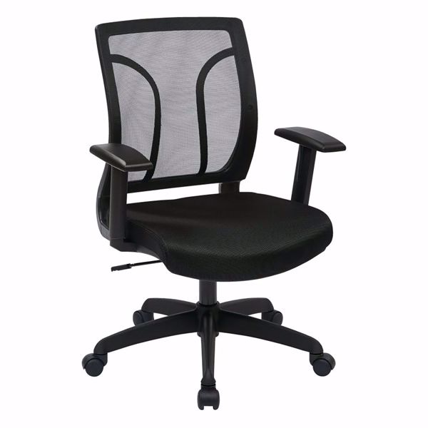 Picture of Screen Back Chair Mesh Seat Adjustable Arms EM50727-3 *D