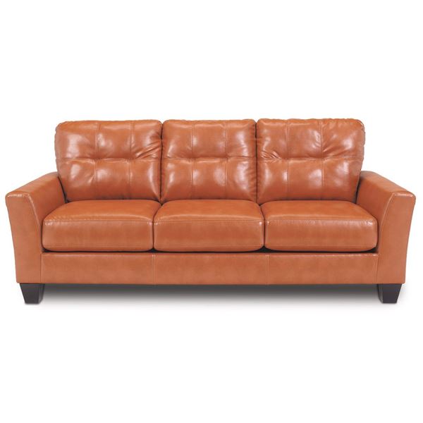 Picture of Orange Bonded Leather Sofa