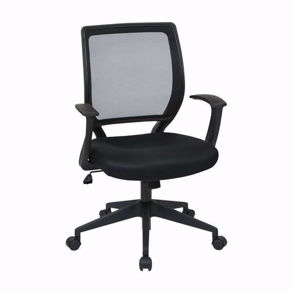Picture of Screen Back Black Fabric Task Chair with T Arms *D