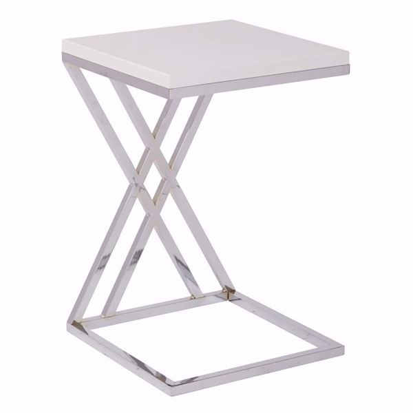 Picture of Wallstreet White Side Table *D
