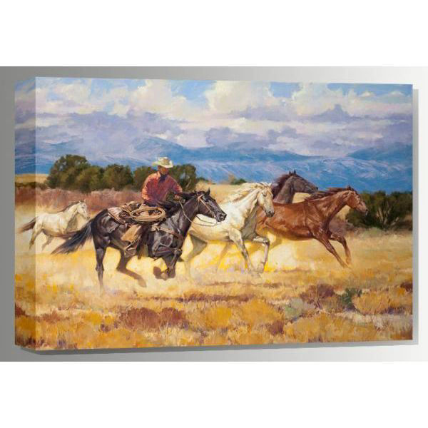 Picture of Running the Saddle Bunch 36x24 *D