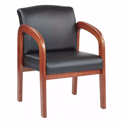 Picture of Black Faux Leather Office Chair