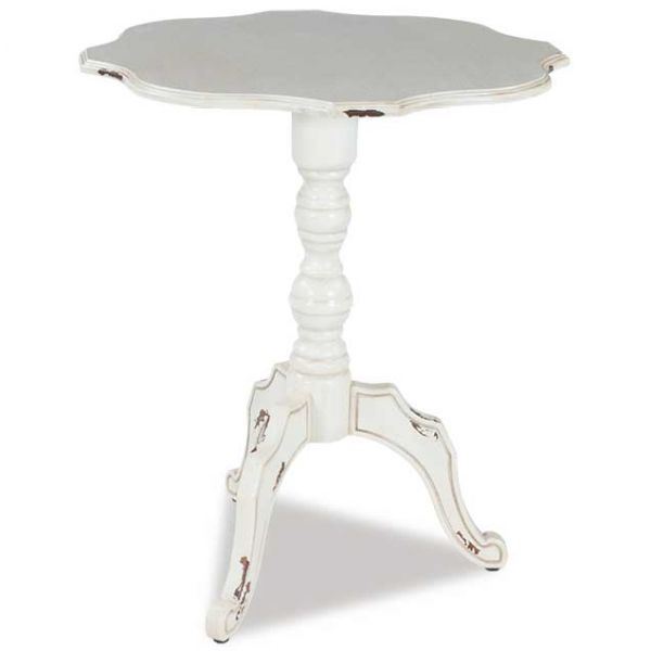 scalloped pedestal table