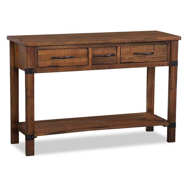 Picture of 3 Drawer Rustic Console Table