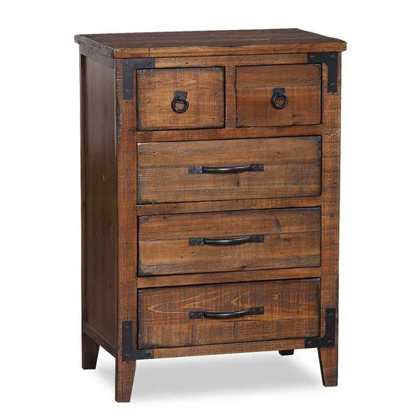 Picture of 5 Drawer Rustic Accent Table