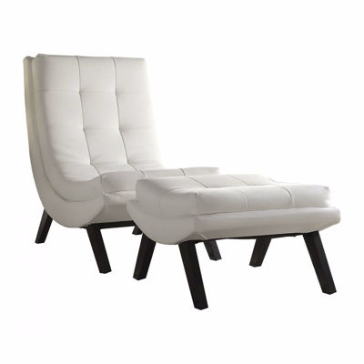 Picture of White Tustin Lounge Chair & Ottoman