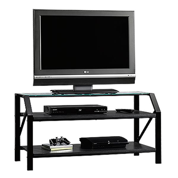 Picture of Beginnings Panel Tv Stand Black/Clear