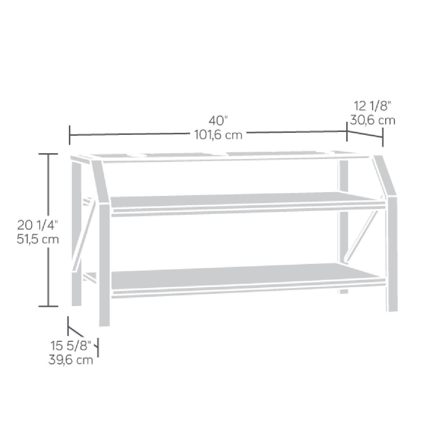 Beginnings Panel Tv Stand Black/Clear 412754 | Sauder 